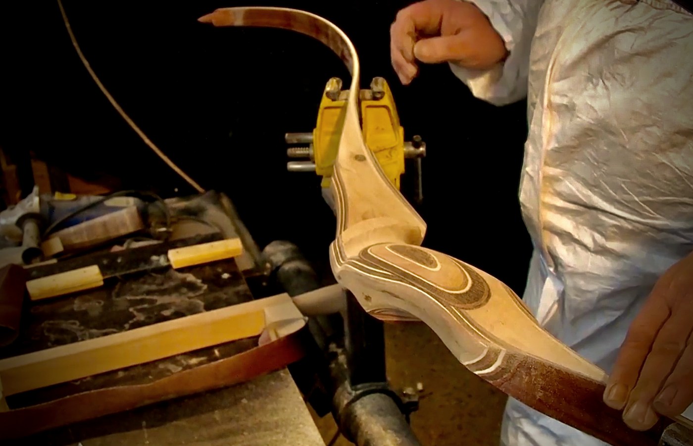 Final hand shaping of the riser
